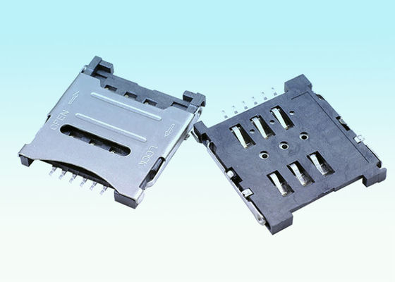1.0A Current Rating Mini SIM Connector , Multi Pin Connector Easy To Use