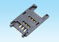 6 Pin Electronic Component SIM Card Connector LCP Plastic Material High Durability
